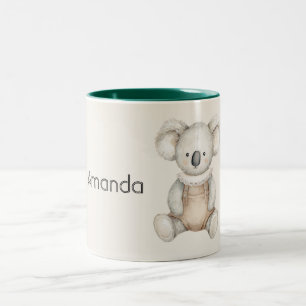 Caneca De Café Em Dois Tons Urso Coala Fofo