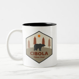 Caneca De Café Em Dois Tons Urso da Floresta Nacional Cibola