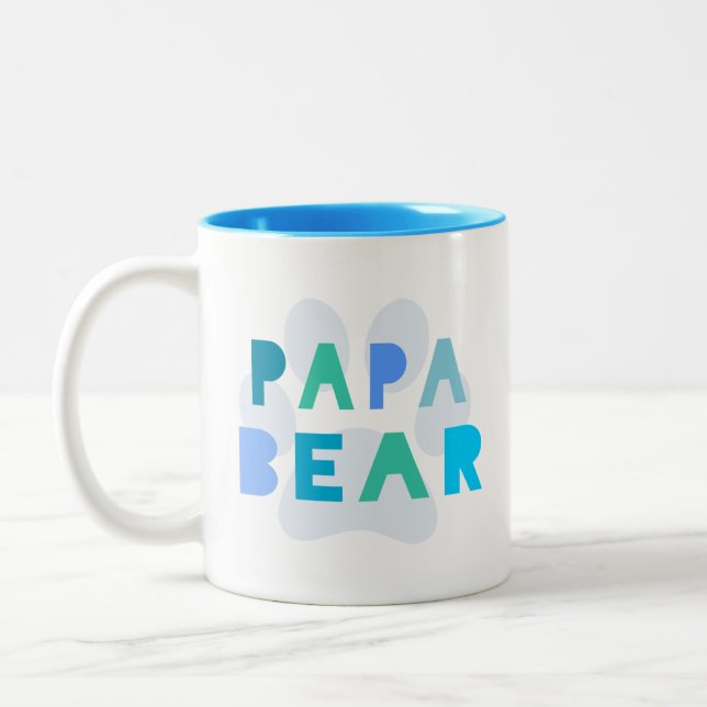 Caneca De Café Em Dois Tons Urso da papá (Esquerda)