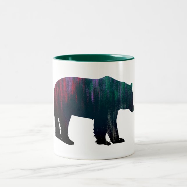 Caneca De Café Em Dois Tons Urso das Luzes do norte (Centro)