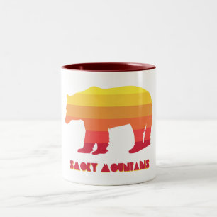 Caneca De Café Em Dois Tons Urso das Montanhas do Enfumaçado