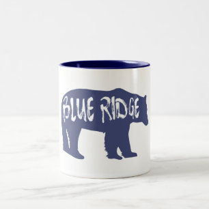 Caneca De Café Em Dois Tons Urso de Cordilheira Azul