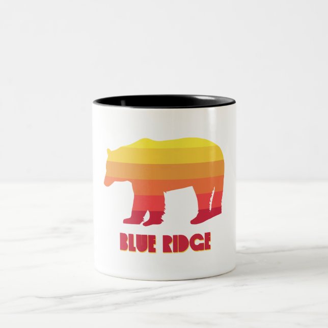 Caneca De Café Em Dois Tons Urso de Cordilheira Azul (Centro)