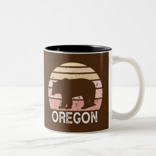 Caneca De Café Em Dois Tons Urso de Oregon