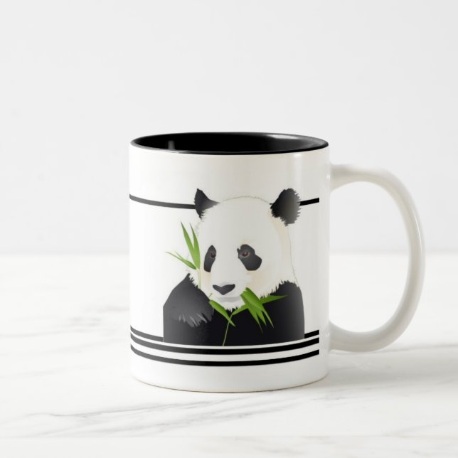 Caneca De Café Em Dois Tons Urso de panda (Direita)