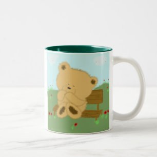 Caneca De Café Em Dois Tons Urso de Papoila