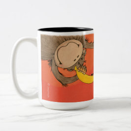 Caneca De Café Em Dois Tons Urso e macaco/caneca da banana