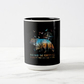 Caneca De Café Em Dois Tons Urso E Na Floresta Vou Ao Perder Da Minha Mente