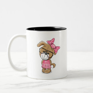 Caneca De Café Em Dois Tons Urso Feminino Bonito