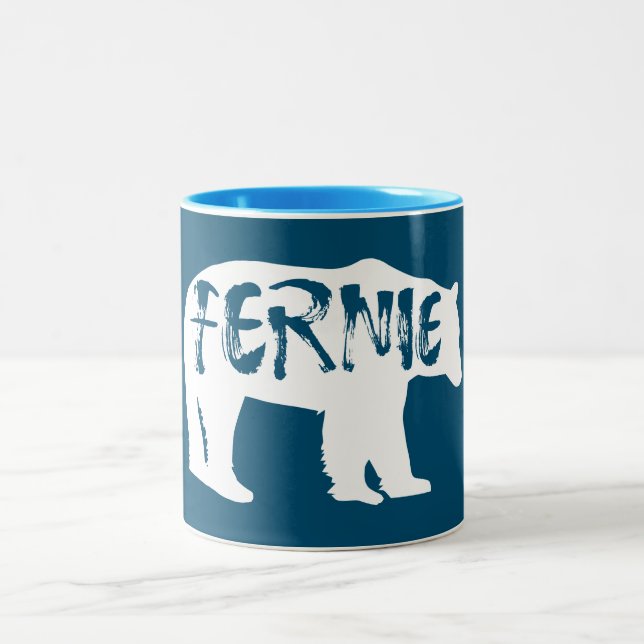 Caneca De Café Em Dois Tons Urso Fernie Columbia Britânica (Centro)