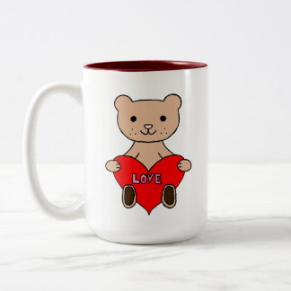 Caneca De Café Em Dois Tons Urso fofo