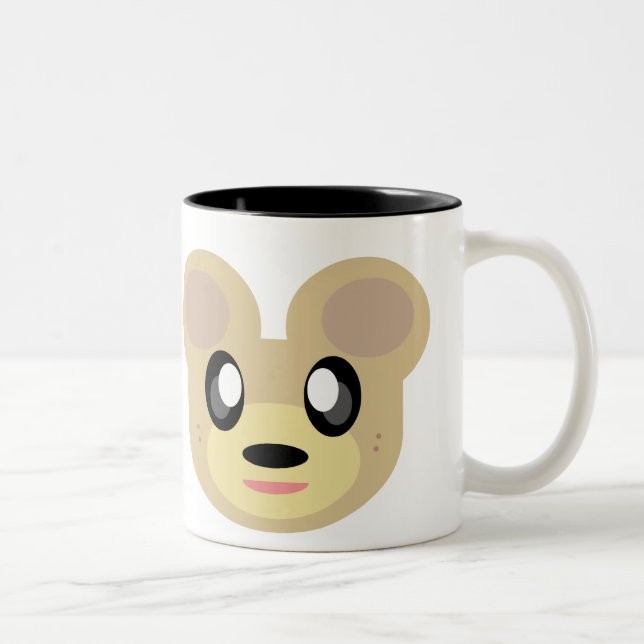 CANECA DE CAFÉ EM DOIS TONS URSO KAWAII MEL DOCE FOFO (Direita)