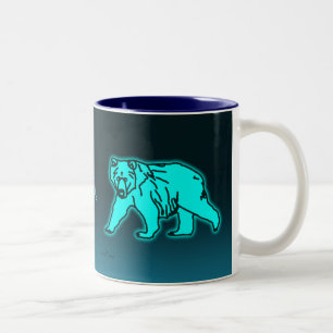 Caneca De Café Em Dois Tons Urso Kodiak Azul