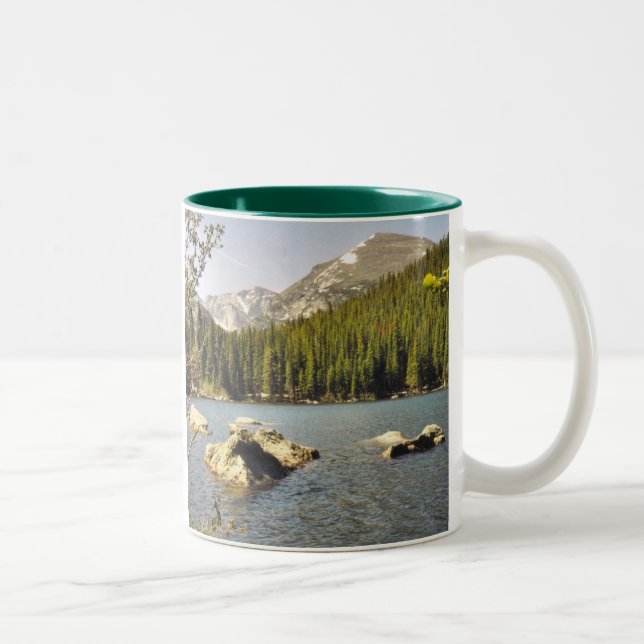 Caneca De Café Em Dois Tons Urso Lago De Dois Toneladas (Direita)