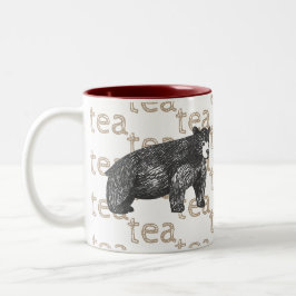 Caneca De Café Em Dois Tons Urso Negro Café Artesanal Russo