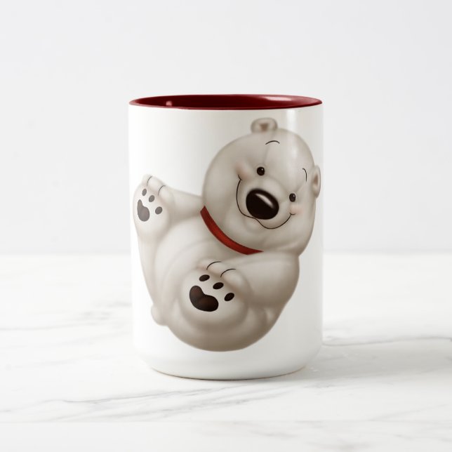 Caneca De Café Em Dois Tons urso polar (Centro)