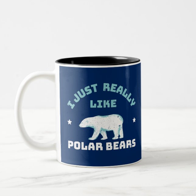 Caneca De Café Em Dois Tons Urso Polar (Esquerda)