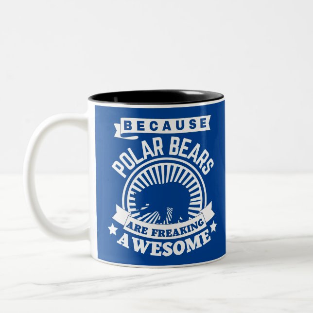 Caneca De Café Em Dois Tons Urso Polar (Esquerda)