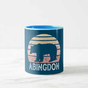 Caneca De Café Em Dois Tons Urso Retro de Abingdon Virgínia