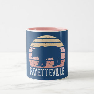 Caneca De Café Em Dois Tons Urso Retro de Fayetteville Arkansas
