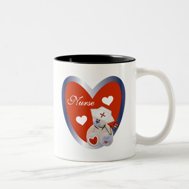 Caneca De Café Em Dois Tons Urso Urso com T-shirts e presentes (Direita)
