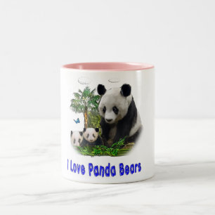 Caneca De Café Em Dois Tons Ursos de Panda - Mug De Café De Duas Toneladas