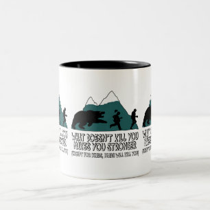 Caneca De Café Em Dois Tons Ursos engraçados