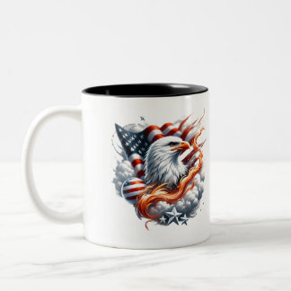 CANECA DE CAFÉ EM DOIS TONS US EAGLE DESIGN