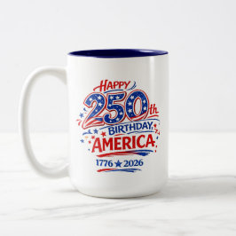 Caneca De Café Em Dois Tons USA America 250th Anniversary Patriotic