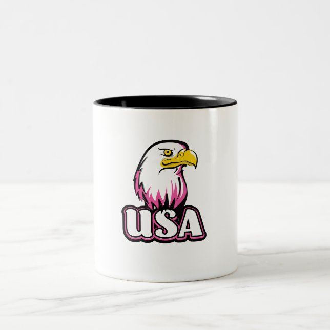 Caneca De Café Em Dois Tons USA Bald Eagle (Centro)