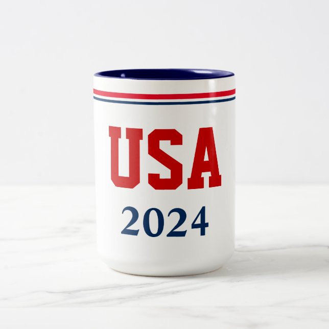 Caneca De Café Em Dois Tons USA Coffee Mug (Centro)