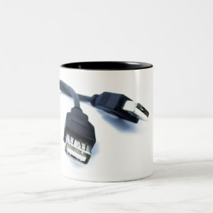 Caneca De Café Em Dois Tons usb nerd mug
