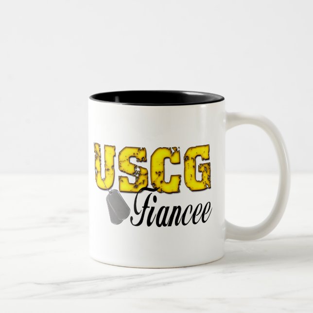 Caneca De Café Em Dois Tons USCG Fiance (Direita)