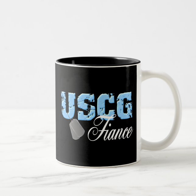 Caneca De Café Em Dois Tons USCG Fiance (Direita)