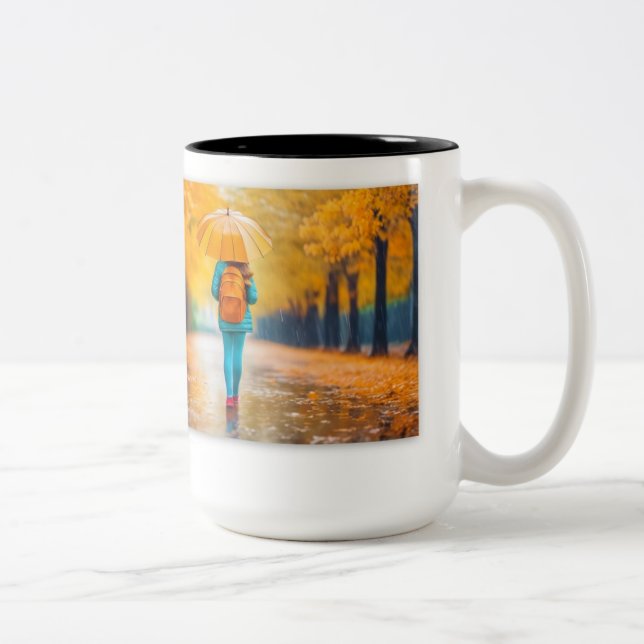 Caneca De Café Em Dois Tons Uso na chuva (Direita)