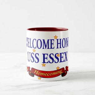 Caneca De Café Em Dois Tons USS Essex Home bem-vindo