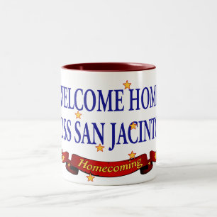 Caneca De Café Em Dois Tons USS San Jacinto Home bem-vindo