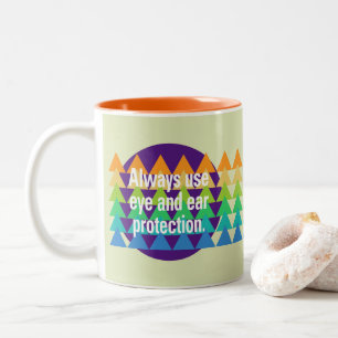 Caneca De Café Em Dois Tons Utilizar sempre o espectro de olhos Arco-Íris Sage