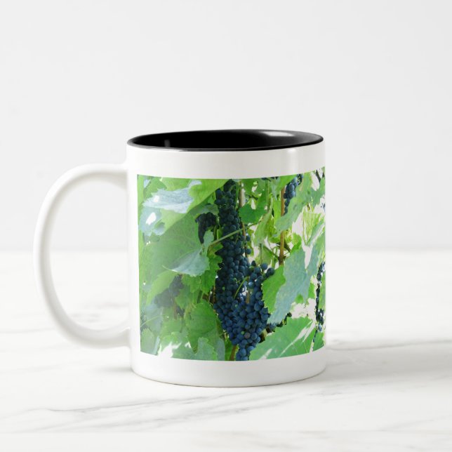 Caneca De Café Em Dois Tons Uvas (Esquerda)