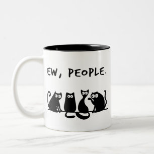Caneca De Café Em Dois Tons Uw Pessoas Engraçadas Gatos Pretos