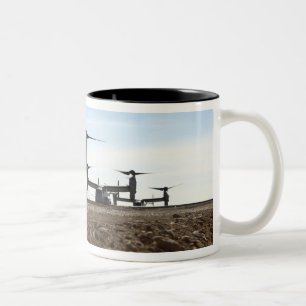 Caneca De Café Em Dois Tons V-22 Aeronave de Osprey tiltrotor