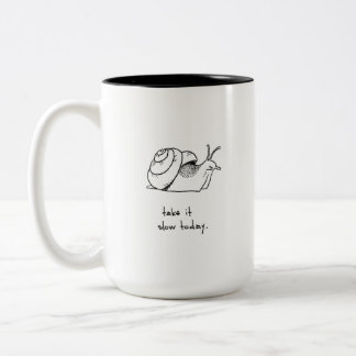 Caneca De Café Em Dois Tons Vá com calma