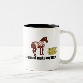 Caneca De Café Em Dois Tons Vá fazem adiante meu feno