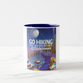 Caneca De Café Em Dois Tons Vá fazer trilha! (Edição Noturna)