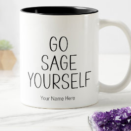 Caneca De Café Em Dois Tons Vá Sage Você Citação Nova Era Metafísico Engraçado