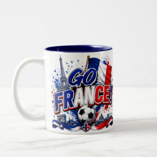 Caneca De Café Em Dois Tons Vá TIME da França França 2026 Galo Futebol