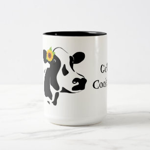 Caneca De Café Em Dois Tons Vaca Clássica, Tem Cookies Coffee Mug