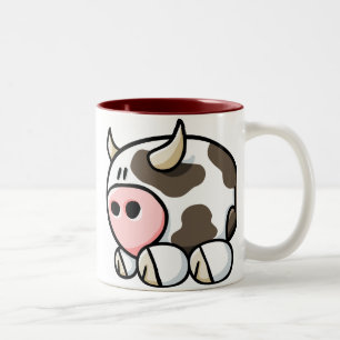 Caneca De Café Em Dois Tons Vaca dos desenhos animados