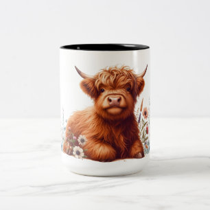 Caneca De Café Em Dois Tons Vaca plural plana e cômoda
