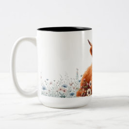 Caneca De Café Em Dois Tons Vaca plural plana e cômoda
